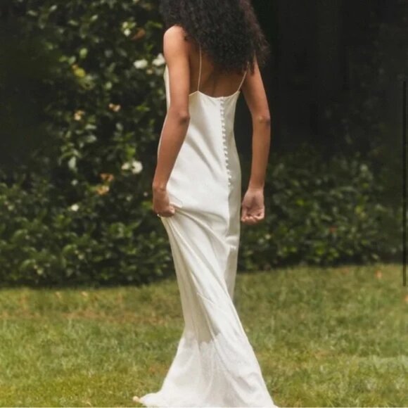 Reformation Tullamore silk maxi wedding dress - Picture 2 of 8
